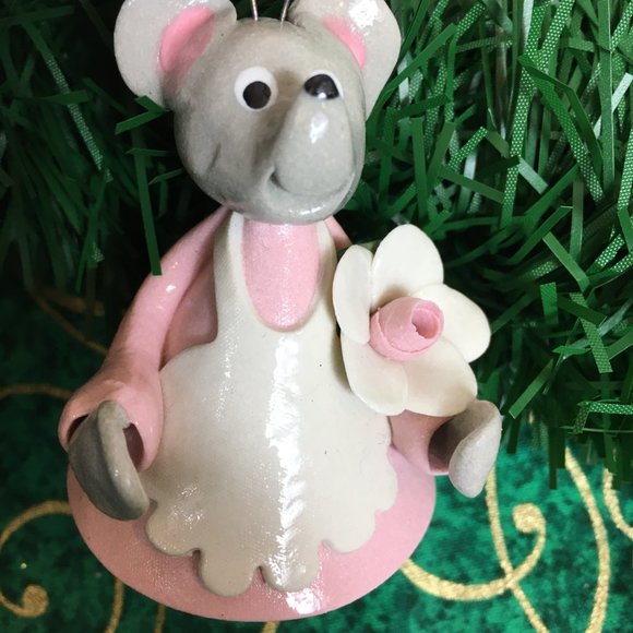 80’s Polymer Clay Ornaments  handmade Set  Christmas Bells Vintage - Picture 6 of 15